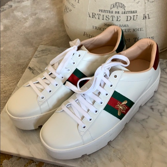 gucci platform tennis shoes
